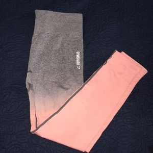 Gymshark Pants - Gymshark Ombré Seamless Legging Peach PinkCharcoal Gymshark Pants - Gymshark Ombré Seamless Legging Peach PinkCharcoal